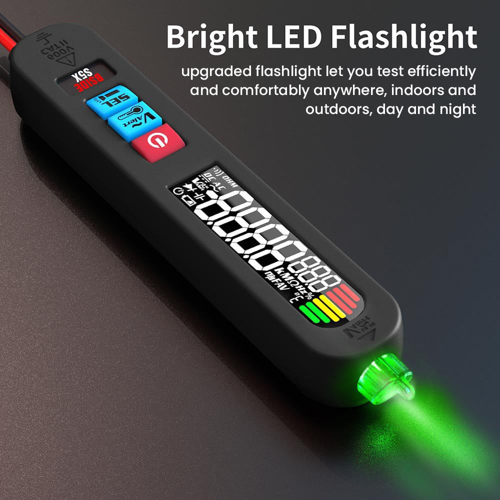 Digitálny multimeter BSIDE S5X, pero na detekciu striedavého a jednosmerného napätia, automatický rozsah, kapacita, ohm, dióda, Hz, tester NCV, jasná LED svorka, 400mAh Li-ion batéria, čierna - s taškou