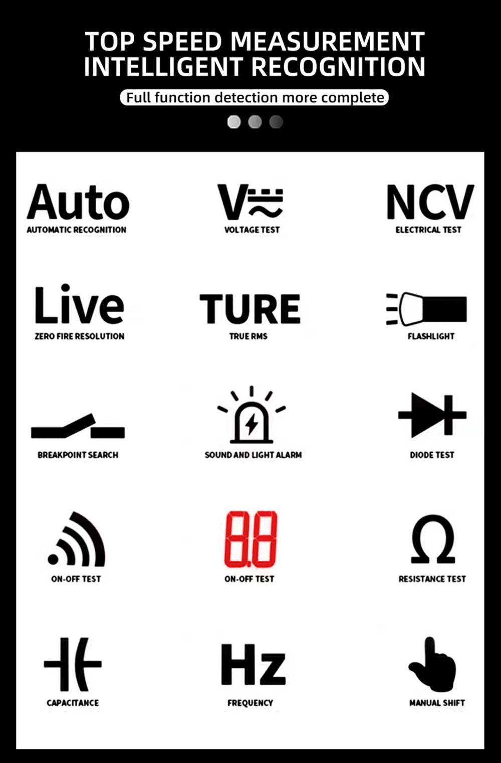 Inteligentný multimeter BSIDE S6X, farebný displej EBTN, multimeter na meranie napätia, prúdu a kapacity v tvare pera, dobíjacia 400mAh Li-ion batéria
