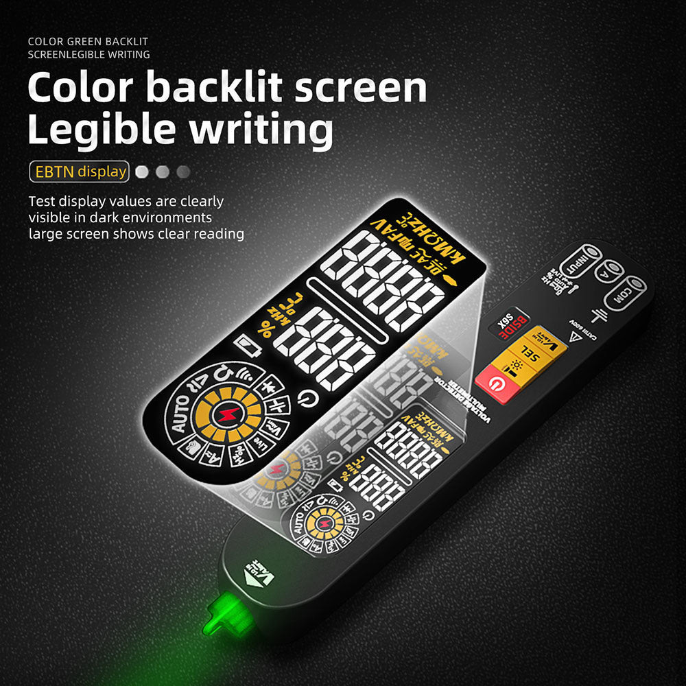 Inteligentný multimeter BSIDE S6X, farebný displej EBTN, multimeter na meranie napätia, prúdu a kapacity v tvare pera, dobíjacia 400mAh Li-ion batéria