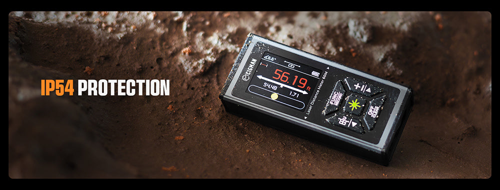 CIGMAN CD-60G 393ft/120M obojstranný zelený laserový meter, s viacerými jednotkami Ft/in/M, dobíjací akumulátor 850mAh