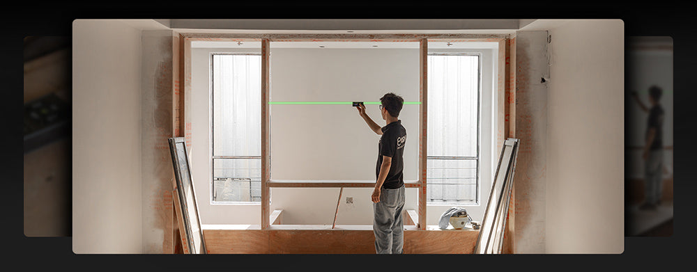 CIGMAN CD-60G 393ft/120M obojstranný zelený laserový meter, s viacerými jednotkami Ft/in/M, dobíjací akumulátor 850mAh