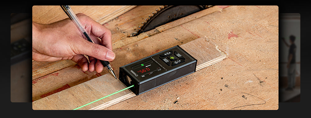 CIGMAN CD-60G 393ft/120M obojstranný zelený laserový meter, s viacerými jednotkami Ft/in/M, dobíjací akumulátor 850mAh