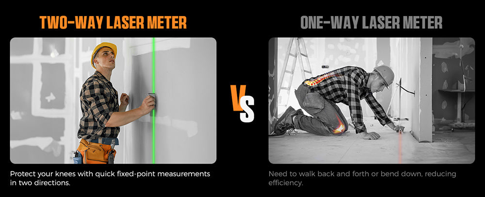 CIGMAN CD-60G 393ft/120M obojstranný zelený laserový meter, s viacerými jednotkami Ft/in/M, dobíjací akumulátor 850mAh