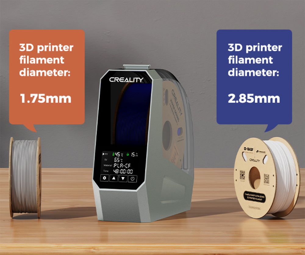 Sušička filamentu Creality Space Pi pre 3D tlačiarne, PTC 360 stupňové tepelné ohrevné teleso, 48hodinový časovač, LCD dotyková obrazovka