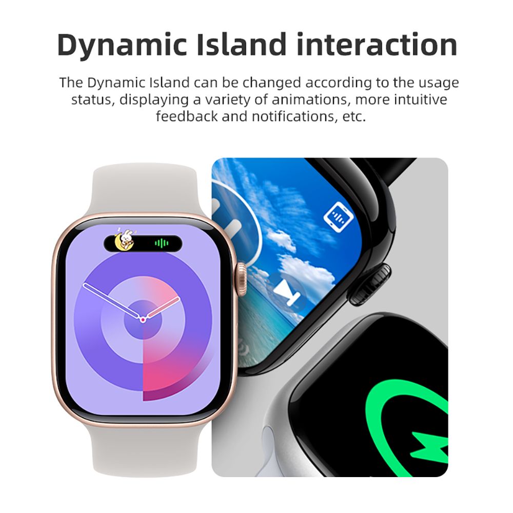 Diona MONA3 Mini Smartwatch, 2,10-palcový displej, monitorovanie zdravia a spánku, Bluetooth volania, viaceré režimy pre rôzne sporty, hlasový asistent - čierna