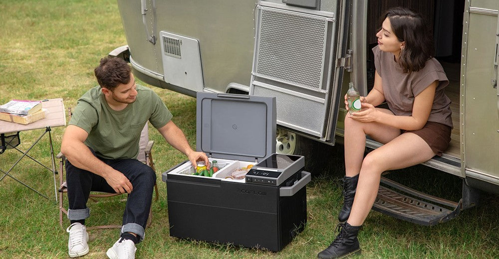 Prenosná chladnička EcoFlow GLACIER, 120W kompresor, dvojzónová, dvojitá regulácia, 38L vysoká kapacita, ovládanie cez inteligentnú aplikáciu.