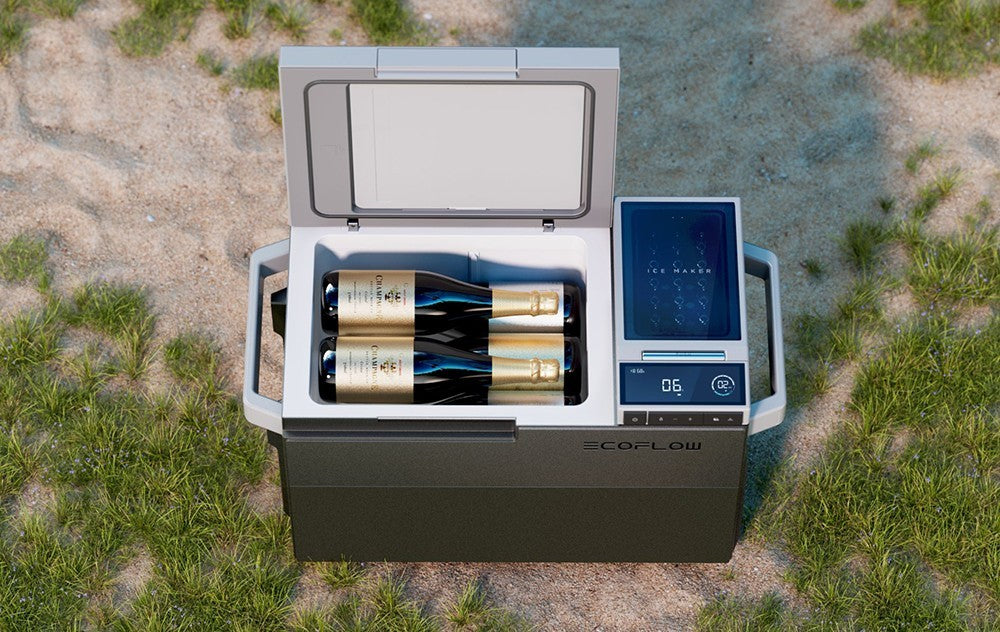 Prenosná chladnička EcoFlow GLACIER, 120W kompresor, dvojzónová, dvojitá regulácia, 38L vysoká kapacita, ovládanie cez inteligentnú aplikáciu