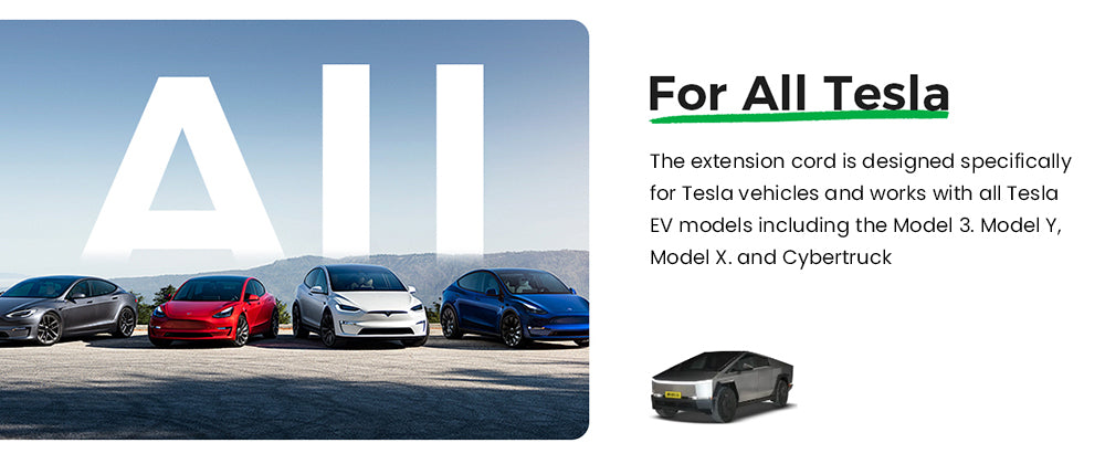 Predlžovací kábel Evgoer EG-C0007 pre Tesla, 5 m kábel, 32 A maximálna podpora 7,68 kW s konektorom NACS, vodotesný IP66, pre nabíjačku elektromobilov úrovne 1 a 2, kompatibilný so všetkými modelmi Tesla.