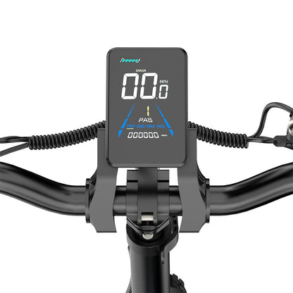 ESKUTE Star Folding Electric Bike 20*4.0 inch Fat Tire 250W Motor 25KM/H Max Speed 36V 25Ah Battery 100km Range Shimano 7-Speed Gear Hydraulic Disc Brakes - Black