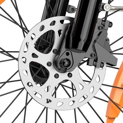 ESKUTE Star Folding Electric Bike 20*4.0 inch Fat Tire 250W Motor 25KM/H Max Speed 36V 25Ah Battery 100km Range Shimano 7-Speed Gear Hydraulic Disc Brakes - Black