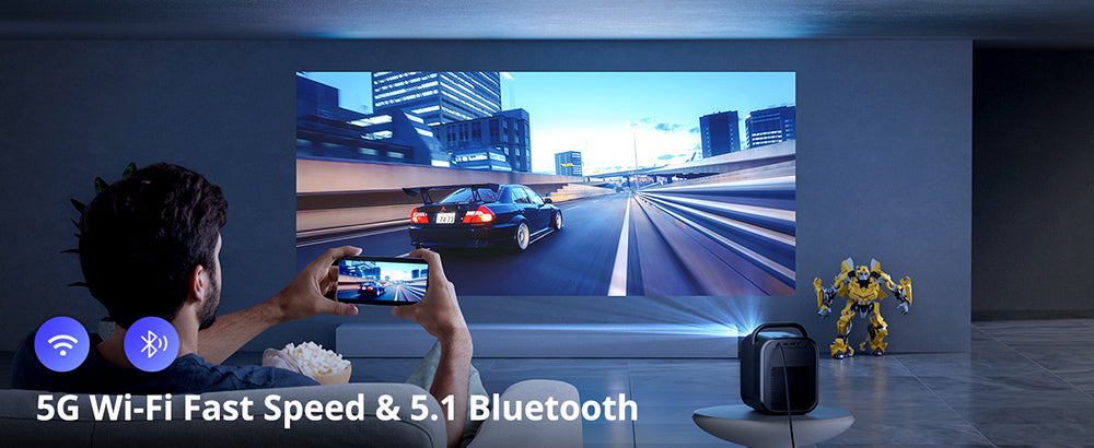 [Certifikovaný pre Netflix a Google TV] ETOE Seal Pro 1000 ANSI LCD projektor, natívne 1080P, certifikovaný Dolby Audio, automatické zaostrenie, automatická korekce lichobežníkového zkreslení, 2×10W reproduktory, integrovaný Chromecast, Google Assistant