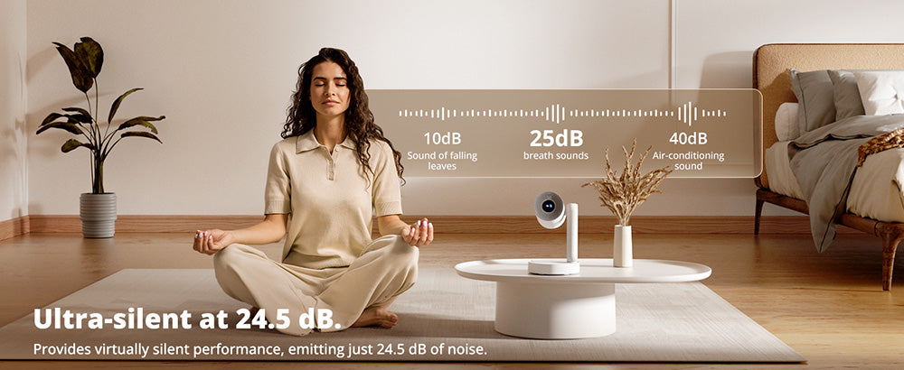 Projektor ETOE Starfish, Android TV 11.0, rotácia o 140°, 250 ANSI lumenov, dekódovanie 4K, automatická korekcia lichobežníkového zkreslenia, integrovaný Chromecast, 5W reproduktor