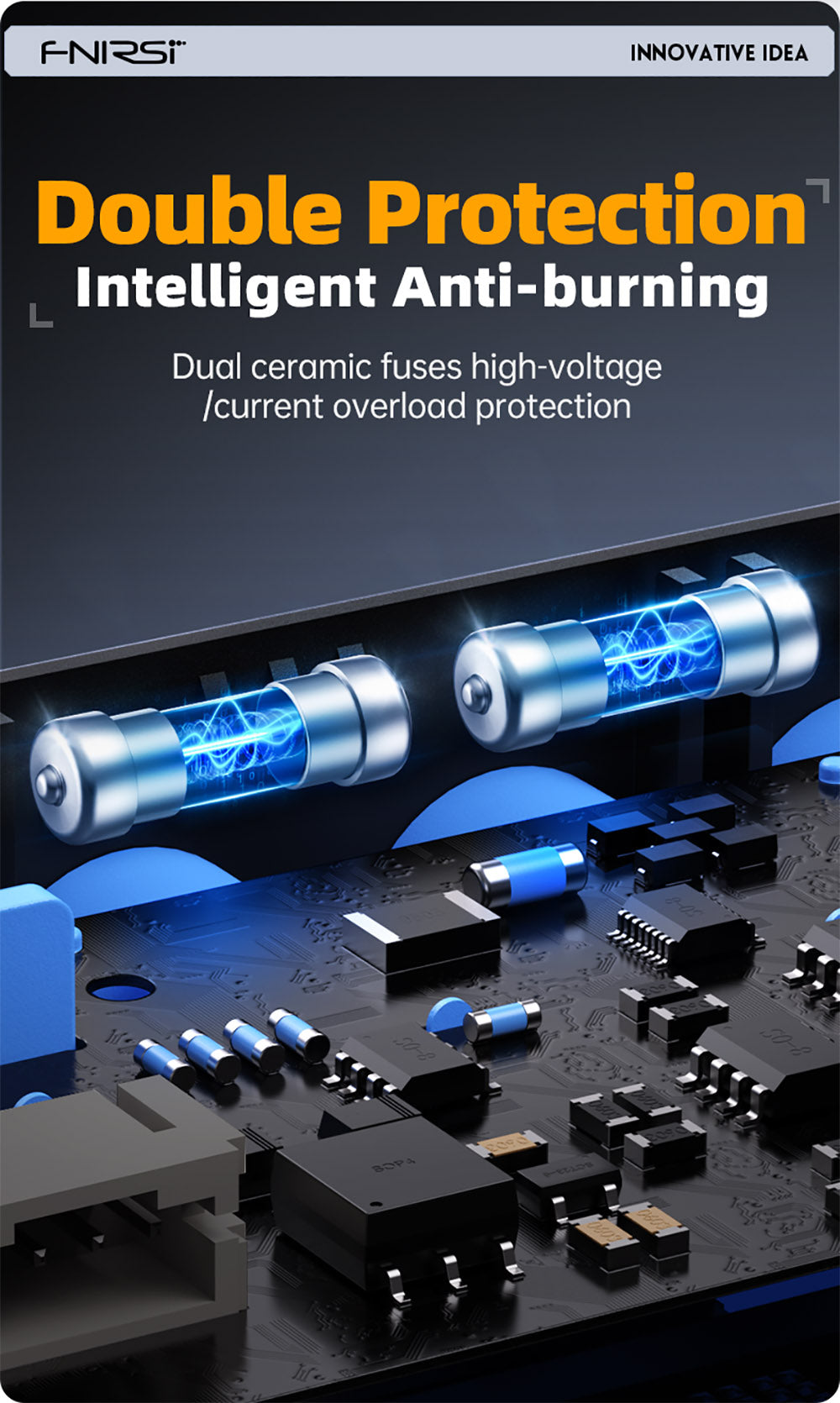 FNIRSI 2C53P Prenosný digitálny osciloskop multimeter, generátor signálov, 4,3" IPS dotyková obrazovka, 3 v 1, 2 kanály, 50 MHz, 250 Ms/s, 19999 meraní - Modrá