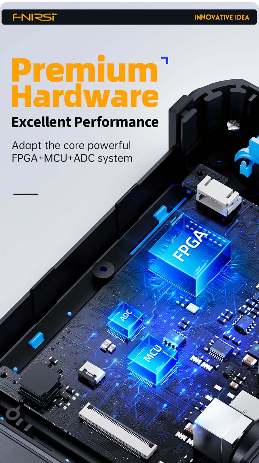 FNIRSI 2C53P Prenosný digitálny osciloskop multimeter, generátor signálu, 4,3" IPS dotyková obrazovka, 3 v 1, 2 kanály, 50 MHz, 250 Ms/s, 19999 meraní - Modrá