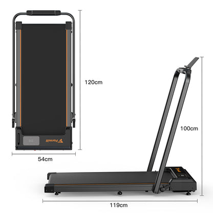 Formill FT-51 2-in-1 Walking Pad Treadmill, 2.5 HP Motor, Folding Treadmill up to 10 km/h, with LED Display and Remote Control, MAX 120KG, Ideal treadmill for Home and Office