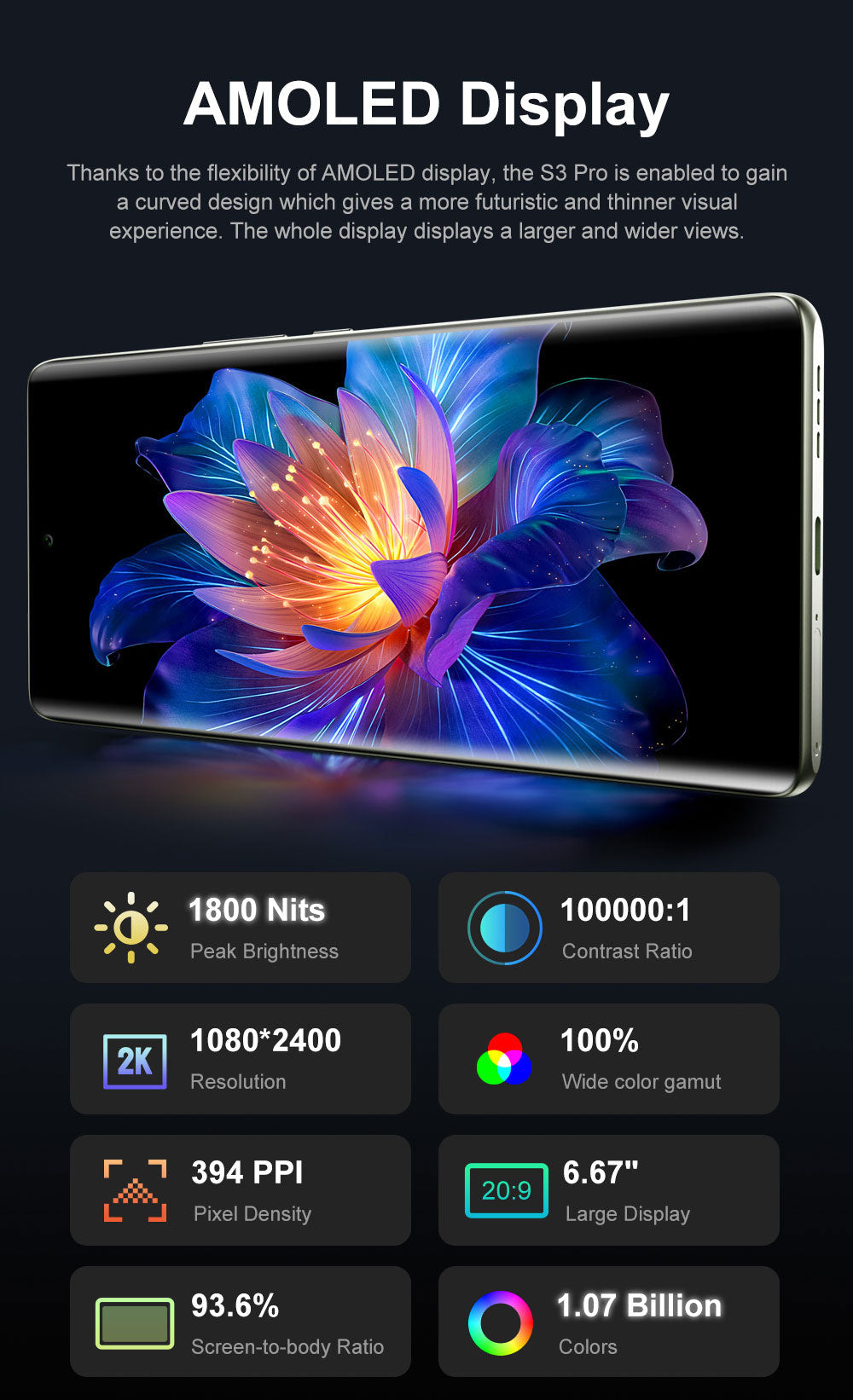 Smartfón FOSSiBOT S3 Pro 4G, 6,67