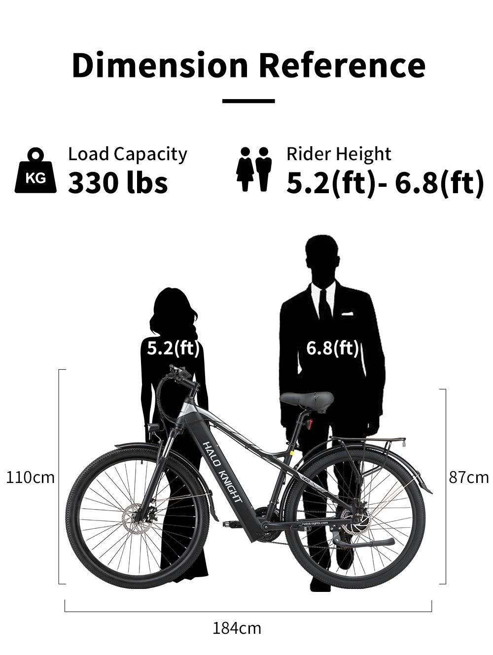 Elektrokol Halo Knight H02, 750W bezuhlíkový motor, 48V 16Ah batéria, 29*2,1 palcové pneumatiky, maximálna rýchlosť 50 km/h, maximálny dojazd 60 km, 21-stupňová prevodovka Shimano, mechanické kotúčové brzdy - čierna