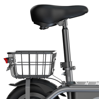 iScooter F2 Electric Scooter with Seat &amp; Rear Basket, 500W Motor, 36V 7.8Ah Battery, 10 inch Tires, 30km/h Max Speed, 30km Range, Front &amp; Rear Drum Brakes, 120kg Max Load