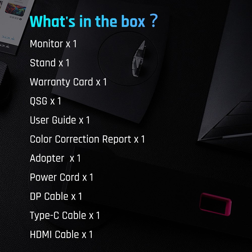 KTC M27P20 Pro 27-palcový herný monitor s technológiou Mini LED, rozlíšením 3840x2160 UHD, obnovovacou frekvenciou 160 Hz, panelom AUO Fast IPS 4K, časom odezvy 1 ms MPRT, technológiou Quantum Dot HDR 1000, podporou FreeSync a G-Sync, integrovanými reproduktormi, USB 3.0 upstream, 2x HDMI 2.1, DP 1.4, 90W Type-C, audio, KVM, VESA, možnosť upevnenia na stenu.