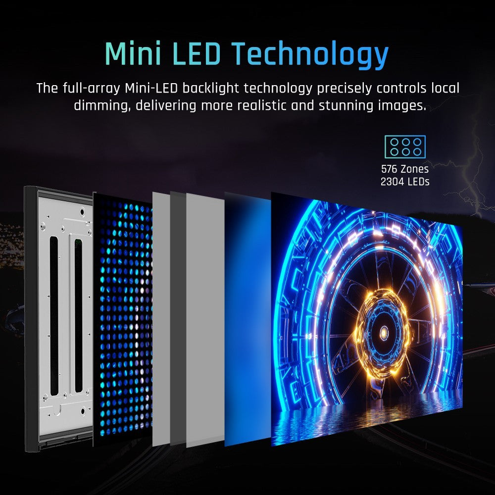 KTC M27P20 Pro 27-palcový herný monitor s technológiou Mini LED, rozlíšením 3840x2160 UHD, obnovovacou frekvenciou 160 Hz, panelom AUO Fast IPS 4K, časom odezvy 1 ms MPRT, technológiou Quantum Dot HDR 1000, podporou FreeSync a G-Sync, integrovanými reproduktormi, USB 3.0 upstream, 2x HDMI 2.1, DP 1.4, 90W Type-C, audio, KVM, VESA, možnosť upevnenia na stenu.