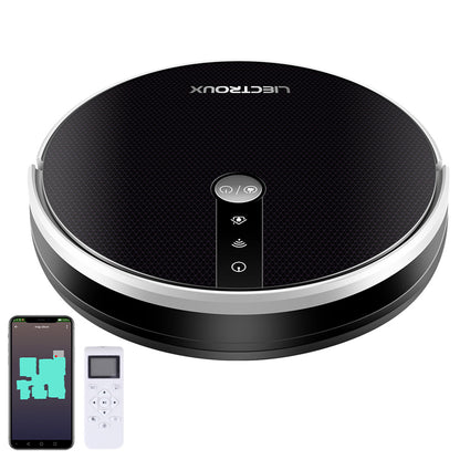 Liectroux C30B Robot Vacuum Cleaner 6000Pa Suction with AI Map Navigation 2500mAh Battery Smart Partition Electric Water Tank APP Control - Black