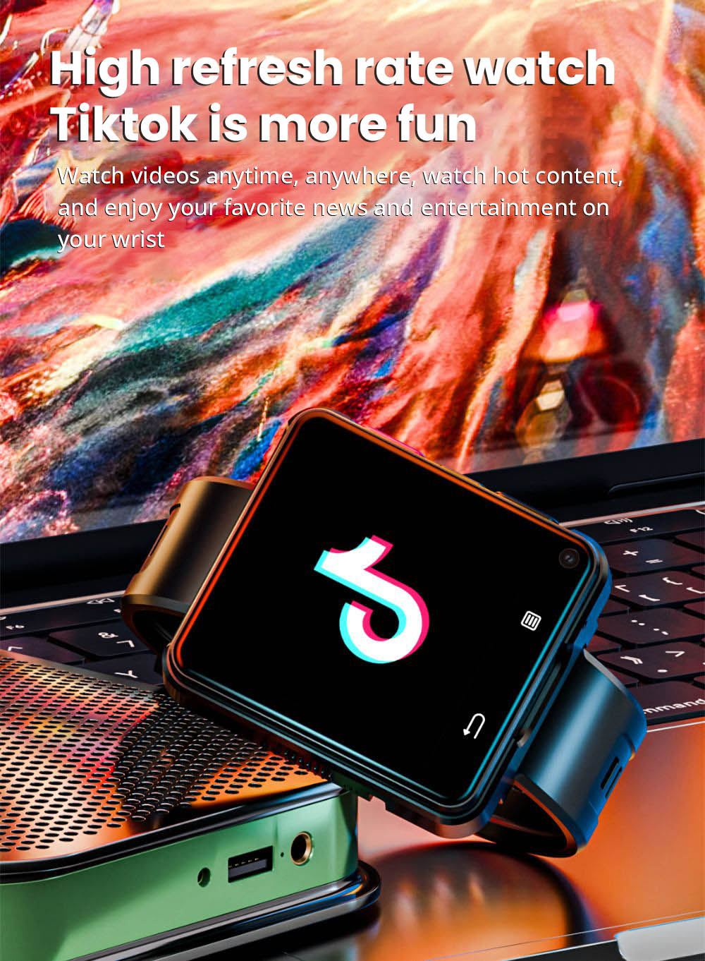 Odnímateľné inteligentné hodinky LOKMAT APPLLP 2 MAX, 2,64-palcový displej, Android 11, podpora 4G/5G SIM karty, Bluetooth pripojenie, GPS určenie polohy, batéria 1200 mAh