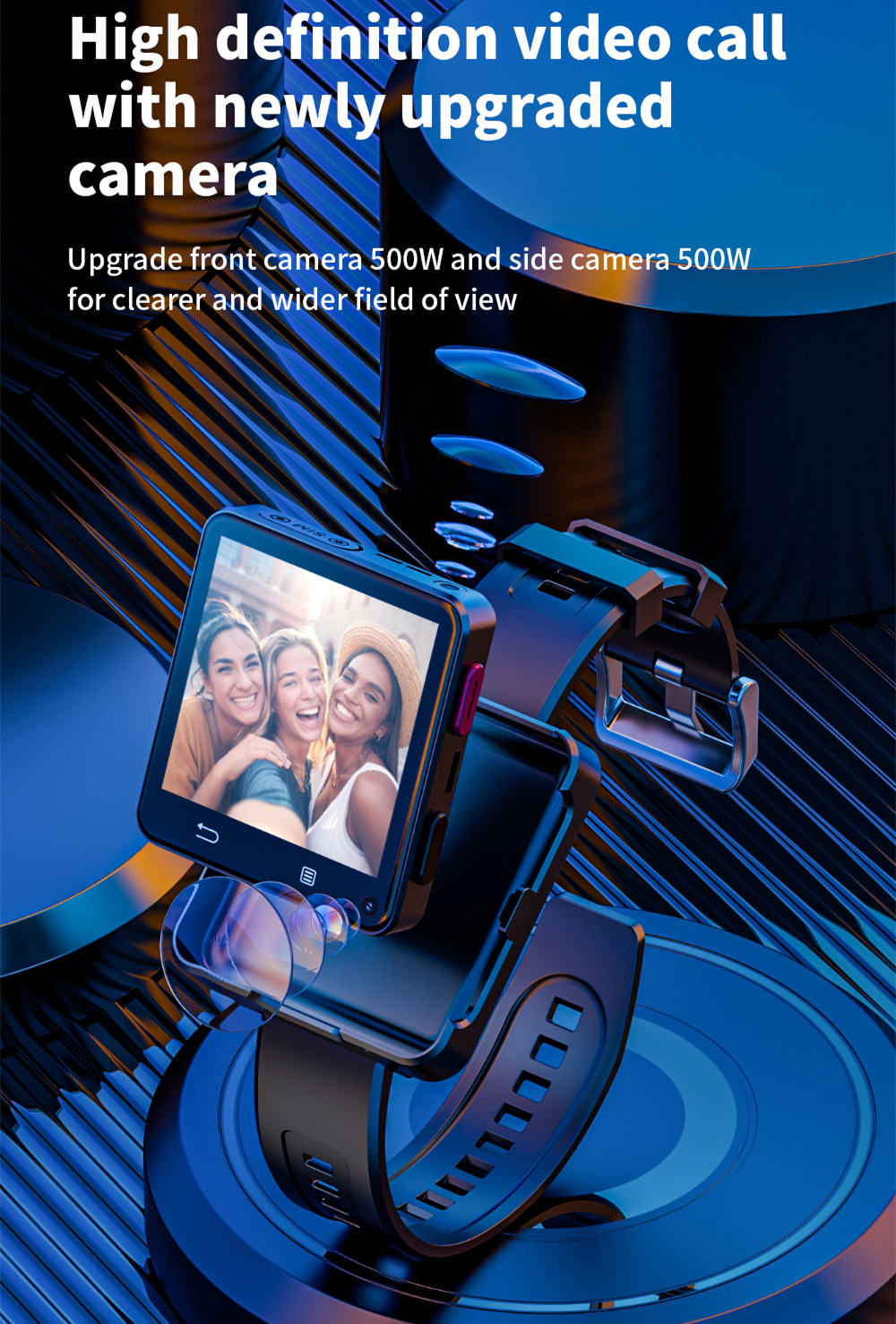 Odnímateľné inteligentné hodinky LOKMAT APPLLP 2 MAX, 2,64-palcový displej, Android 11, podpora 4G/5G SIM karty, Bluetooth pripojenie, GPS určenie polohy, batéria 1200 mAh