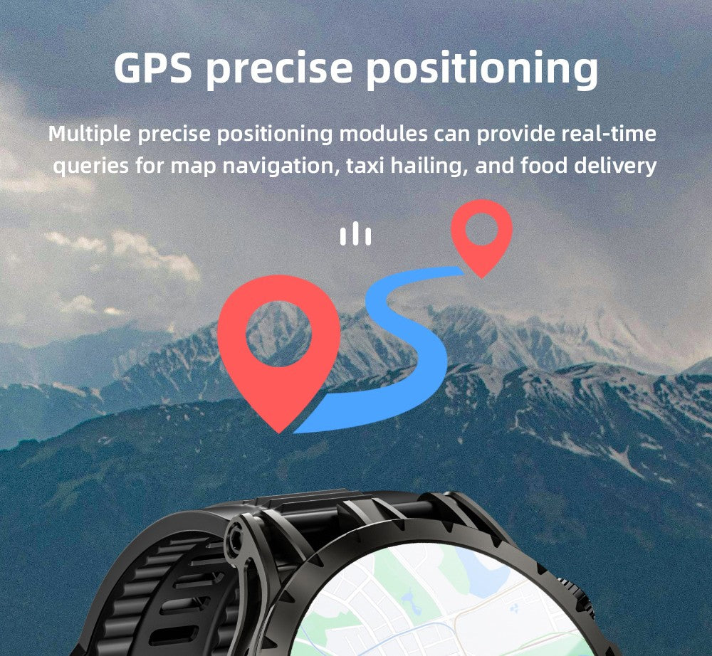 Inteligentné hodinky LOKMAT APPLLP 4, 1,508-palcový AMOLED displej, podpora 4G/5G SIM karty, monitorovanie tepovej frekvencie a kyslíku v krvi, funkcia NFC, GPS určenie polohy.