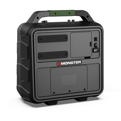 Monster Vmay 1080P Outdoor TV 60W Bluetooth Speaker Combo, DVB-T/DVB-T2 Tuner, FM Radio,15.6” Display, 8 Hours Of Video Playback, 25 Hours of Audio Playback, HDMI/Mic/USB