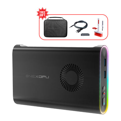 (Free Gift OCulink Cable Bag Cleaning Tool) One Netbook ONEXGPU e-GPU Dock with AMD Radeon RX 7600M XT GPU, 8GB Storage, 1*Oculink 1*USB-C 4.0 2*HDMI 2*DP 2*USB-A 3.2 1*M.2 2280 1*RJ45, 100W Reverse Charging, RGB Light Effects-Manufacturer OneXPlayer