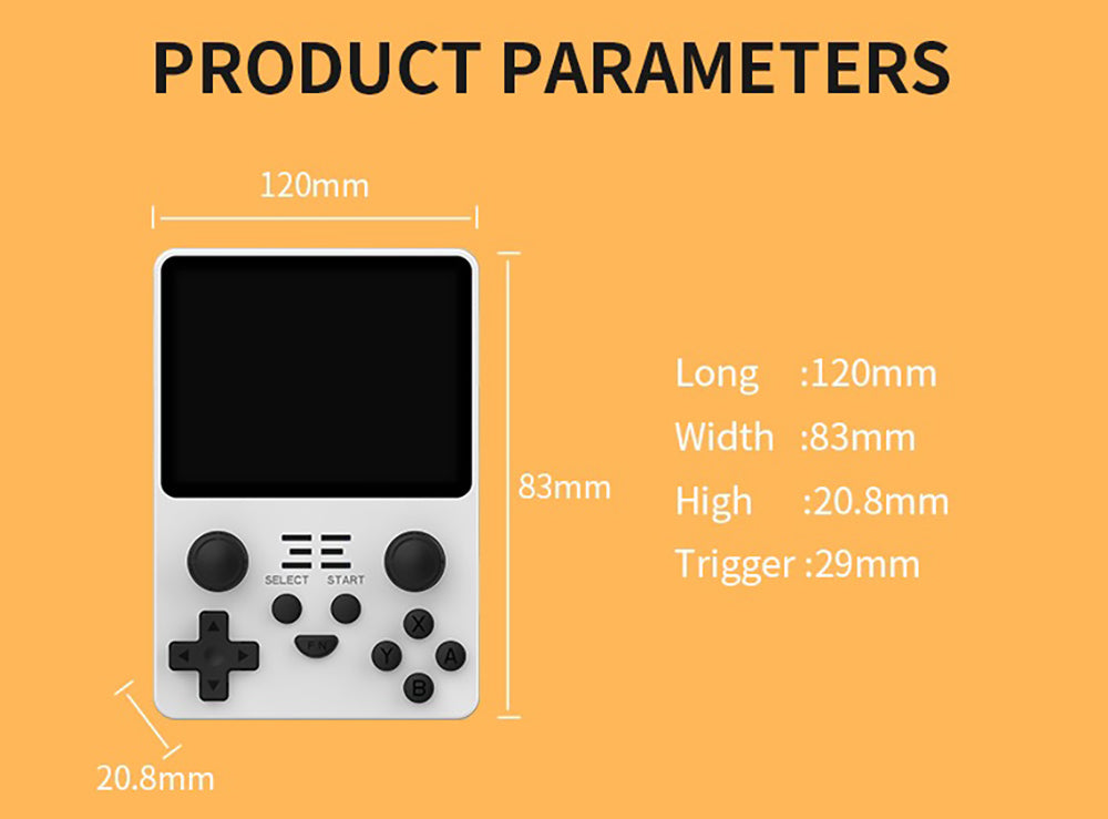 Herná konzola Powkiddy RGB20S, 16+128GB, 20 000 hier, 3,5'' IPS OCA displej, open source pre Linux - modrá
