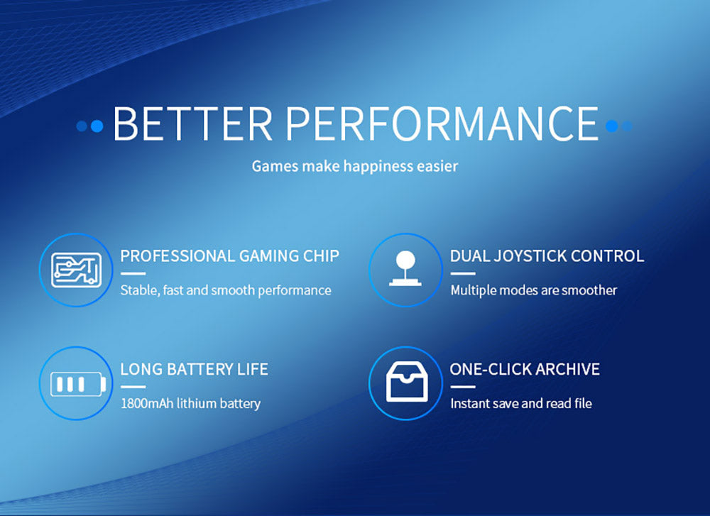 Retro herná konzola Powkiddy X12, 5,1 palcový IPS displej, integrované 8 GB úložisko - modro-červená