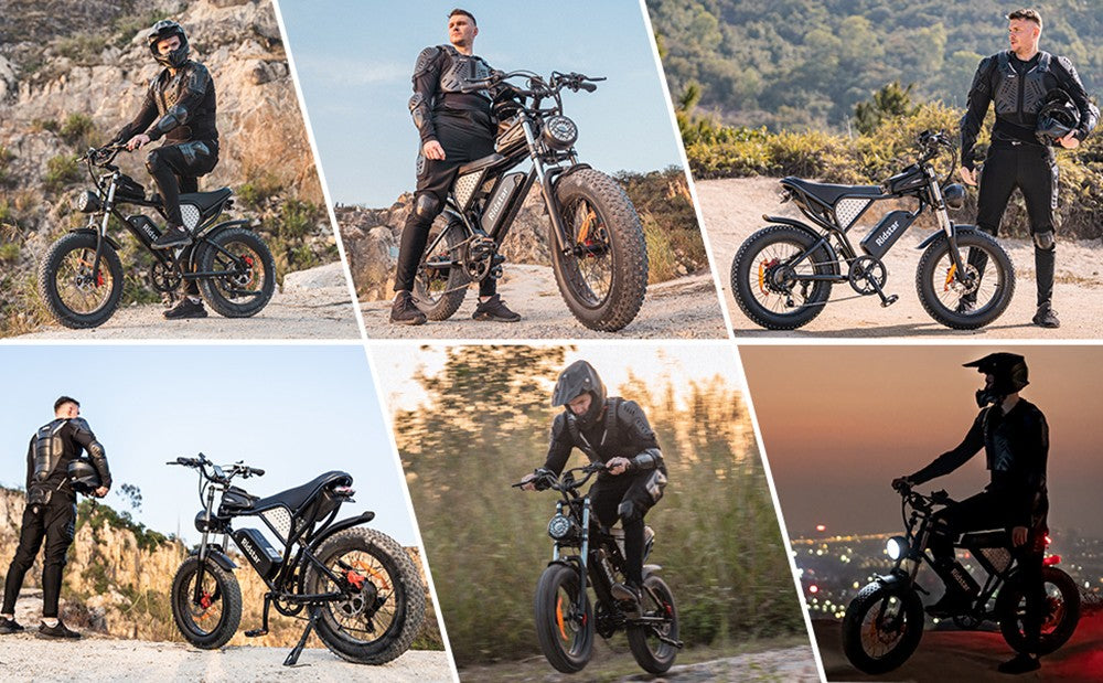 Ridstar Q20 Mini Elektrokolo, 1000W Motor, 48V 15AH Batéria, 20*4.0 palcové široké pneumatiky, 40km/h Maximálna rýchlosť, 80km Dojazd, Predná vidlica s odpružením, Mechanické kotúčové brzdy