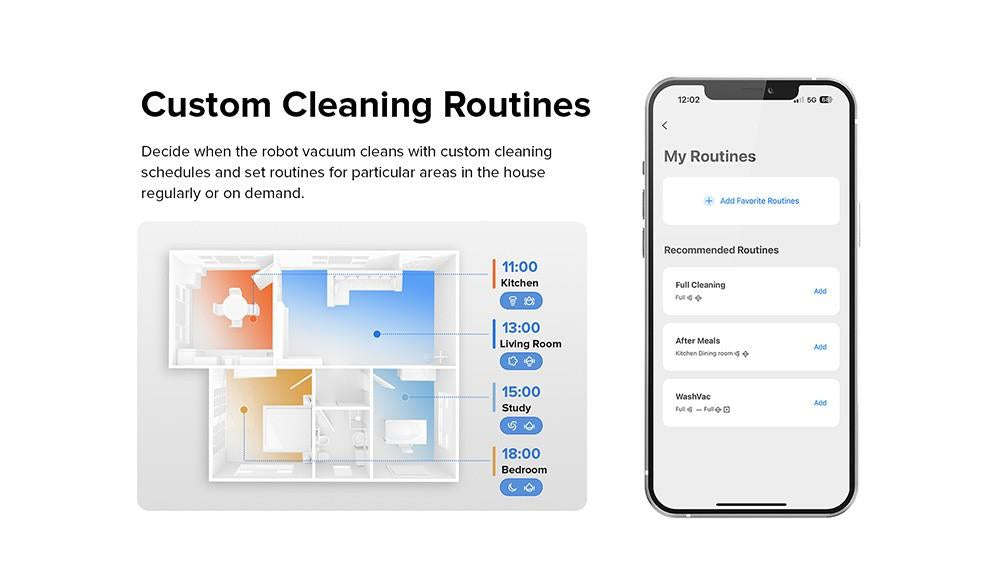 Roborock S8 Robotický vysávač 6000Pa Extrémne sání DuoRoller kartáč 3D strukturované světlo pro vyhýbání se překážkám Sonic vibrační mytí s automatickým zdvihem mopu 5200mAh batérie 180min provozní doba 3D mapa 400ml nádoba na prach ovládání přes aplikaci - Černá (Upgrade z Roborock S7)