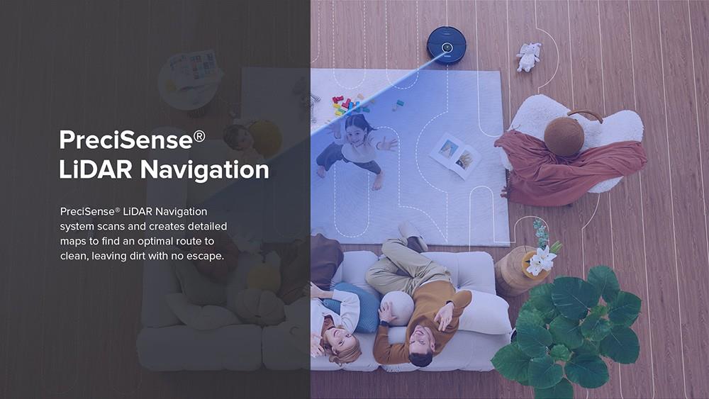 Roborock S8 Robotický vysávač 6000Pa Extrémne sání DuoRoller kartáč 3D strukturované světlo pro vyhýbání se překážkám Sonic vibrační mytí s automatickým zdvihem mopu 5200mAh batérie 180min provozní doba 3D mapa 400ml nádoba na prach ovládání přes aplikaci - Černá (Upgrade z Roborock S7)