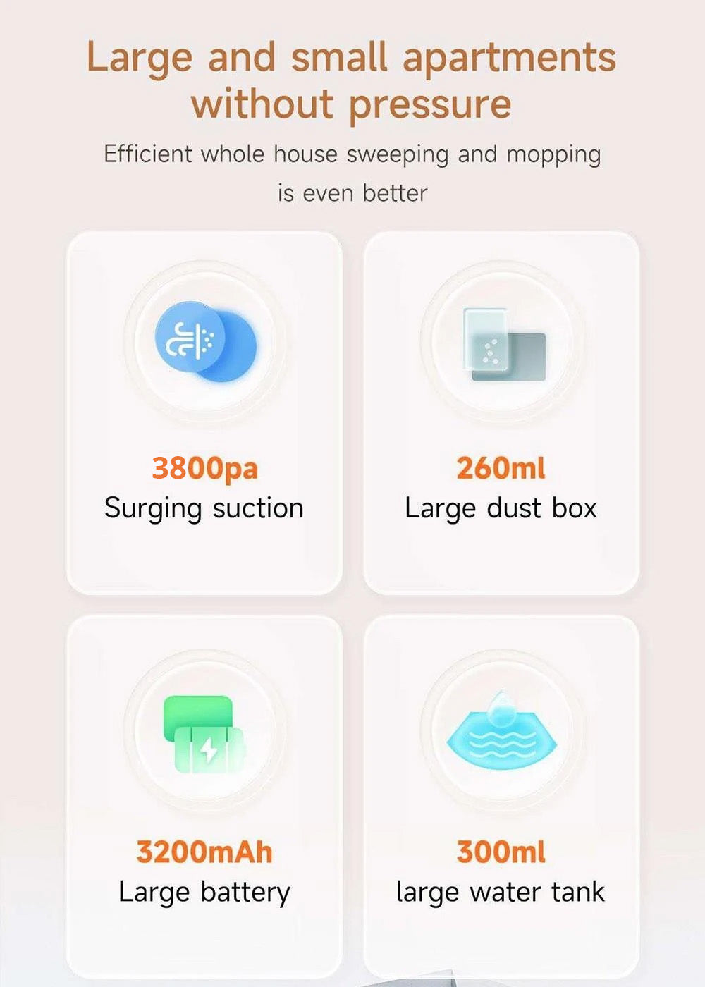 Robotický vysávač Xiaomi ROIDMI EVE CC s automatickým zbieraním prachu, 2v1 vysávanie a utieranie, 3800 Pa sací výkon, LDS laserová navigácia, 3200 mAh batéria, 180 minút prevádzky, 290 ml nádrž na vodu, 260 ml nádoba na prach, ovládanie cez aplikáciu – biela