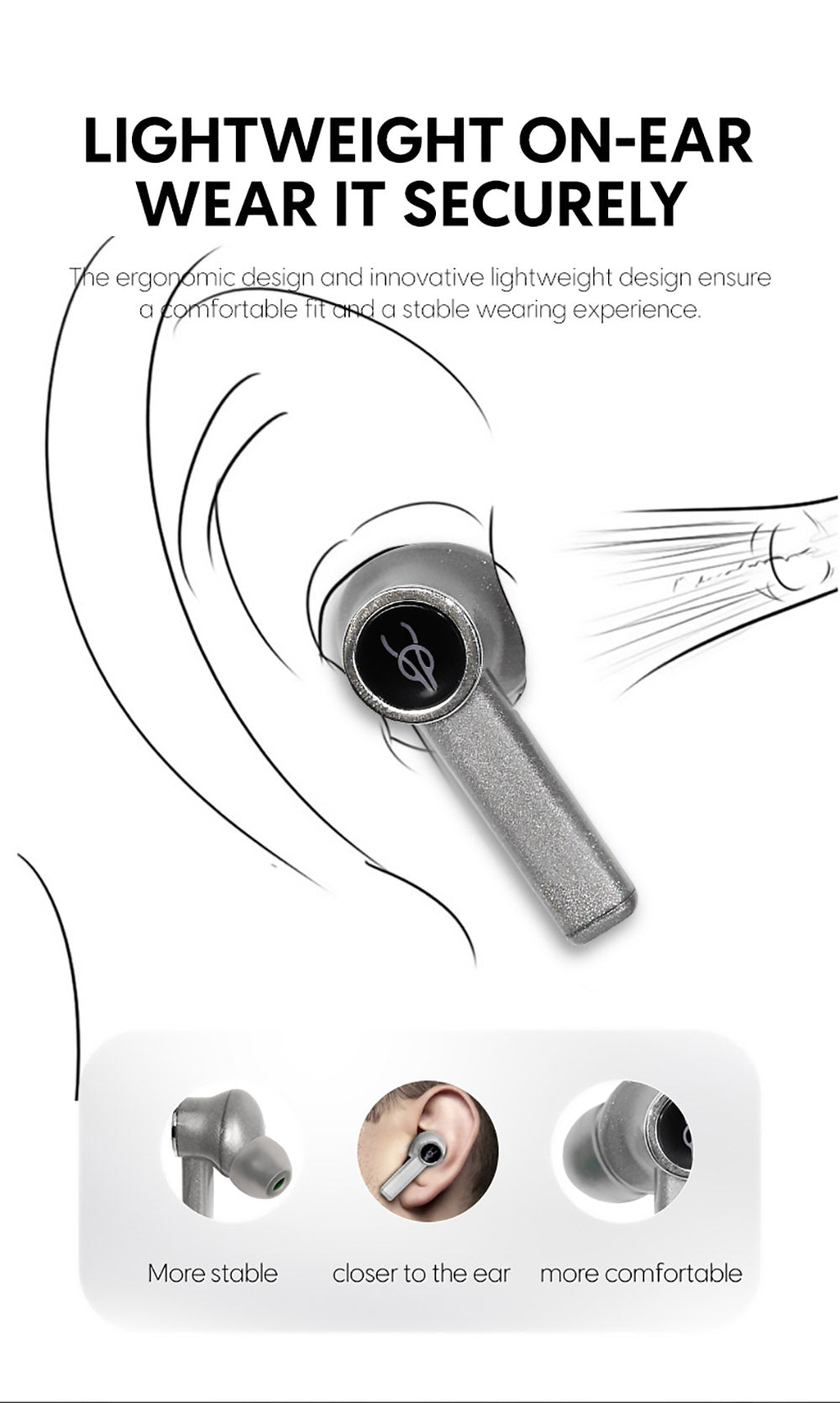 Sabbat E18 TWS slúchadlá do uší, bezdrátové, Bluetooth 5.2, na hudbu a hry - zelená aurora