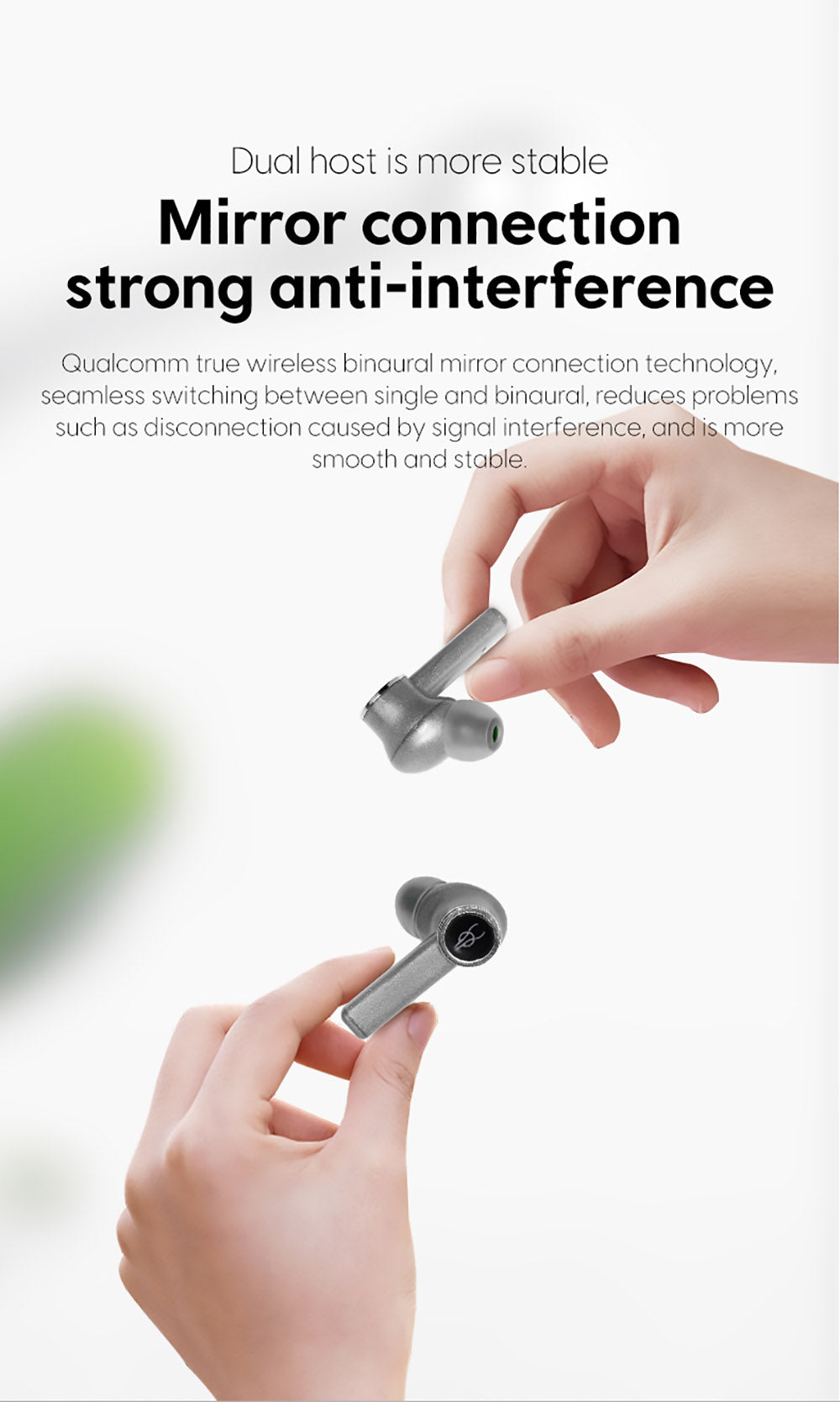 Sabbat E18 TWS slúchadlá do uší, bezdrátové, Bluetooth 5.2, na hudbu a hry - zelená aurora