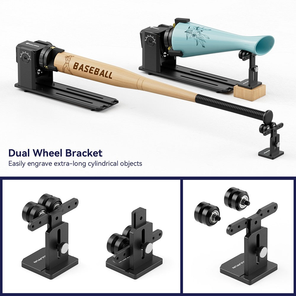 SCULPFUN RA Pro rotačný modul pre laserové gravírovanie, pre gravírovanie valcových/nepravidelne okrúhlych objektov, bez valčeka