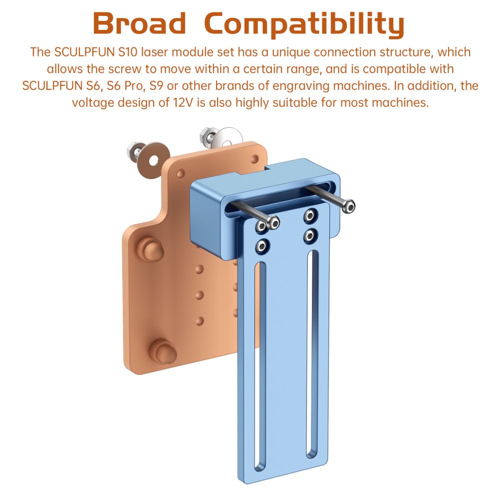 Sada laserového modulu SCULPFUN S10 10W s pevným zaostrením pre laserový gravír a rezací stroj s ultra-jemným stlačeným bodom 0,08 mm