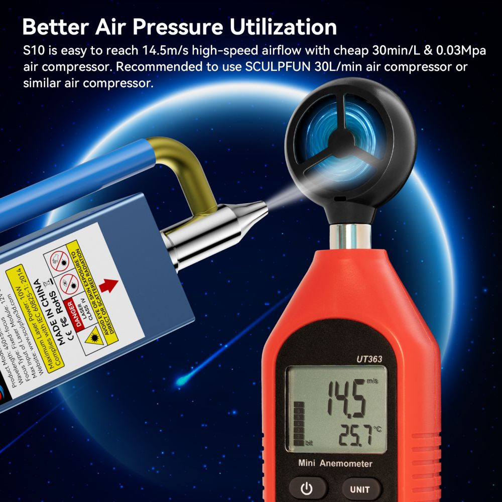 Sada laserového modulu SCULPFUN S10 10W s pevným zaostrením pre laserový gravír a rezací stroj s ultra-jemným stlačeným bodom 0,08 mm