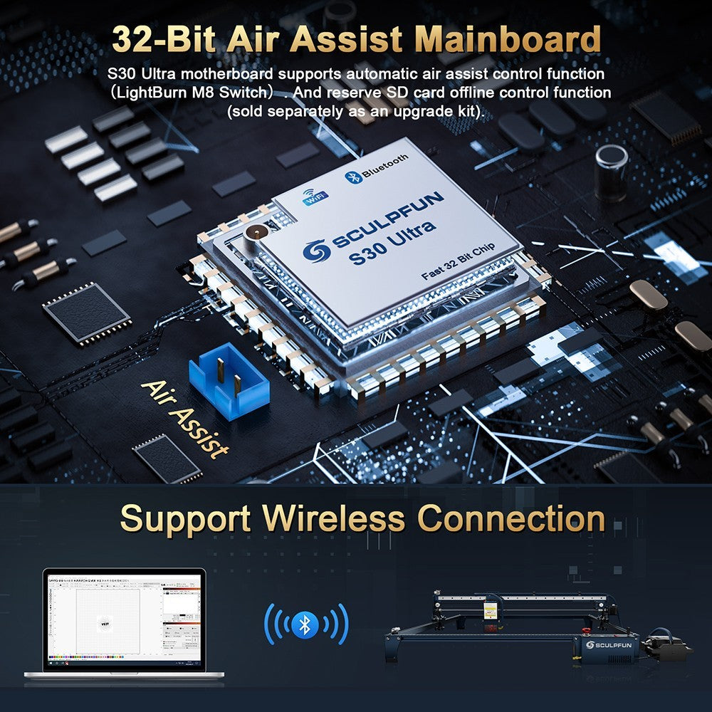 Laserový rezací stroj SCULPFUN S30 Ultra 33W