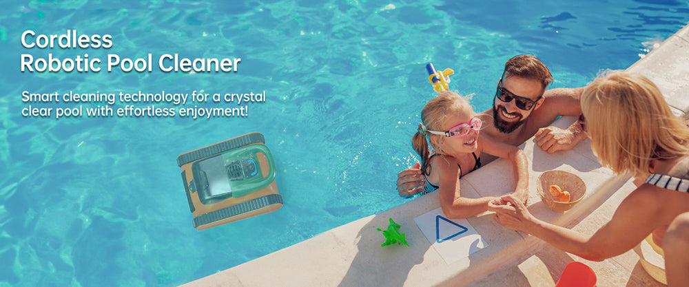 Bezdrátový robotický čistič bazénu Seauto Crab, doba prevádzky až 2,5 hodiny, 3,5l filter, lezenie po stenách, čistenie vodnej čiary, rýchle nabíjanie 2,5 hodiny, vhodné pre plochu 2000 štvorcových stôp - oranžová