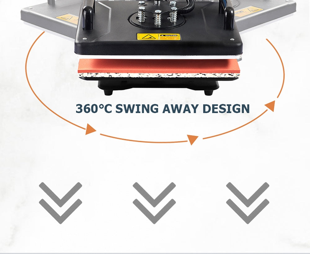 Teplovzdušný lis SHUOHAO SH06 6 v 1, 11,4*15 palcov, na čiapky/tašky/podložky pod myš/obaly na telefóny/vankúše/hrnčeky/talíře/podložky pod poháre/tričká