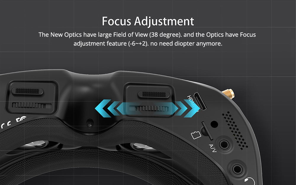 Skyzone SKY04O OLED FPV brýle s rozlíšením 1024x768, prijímač Steadyview 5.8GHz