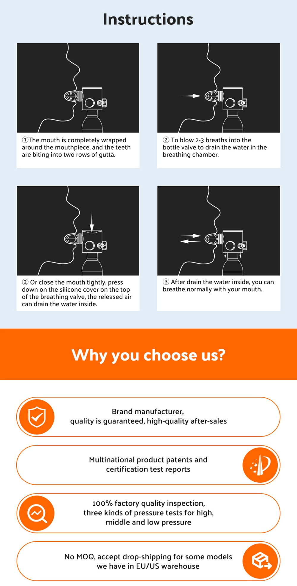 Mini potápačská nádrž SMACO S300 Plus 0,5L - čierna