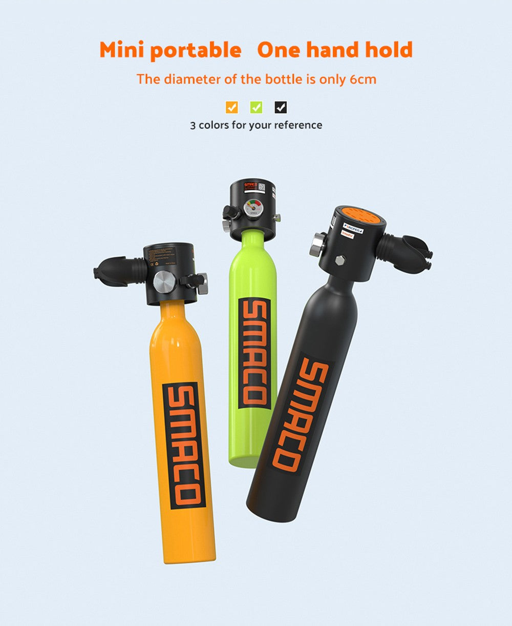 Mini potápačská nádrž SMACO S300 Plus 0,5L - čierna