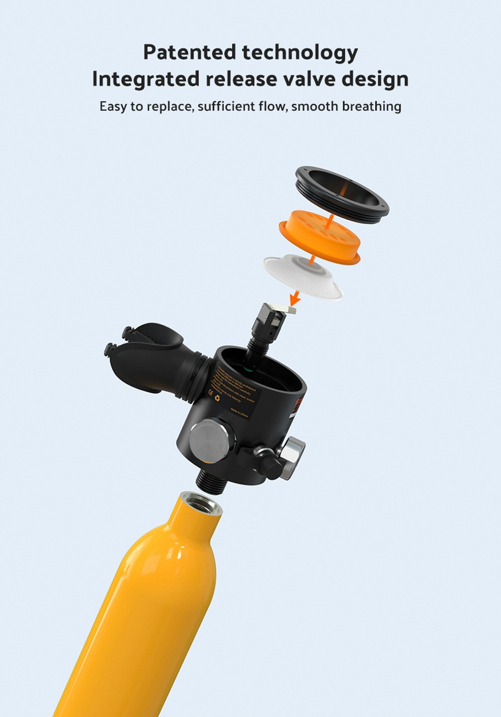 Mini potápačská nádrž SMACO S300 Plus 0,5L - čierna