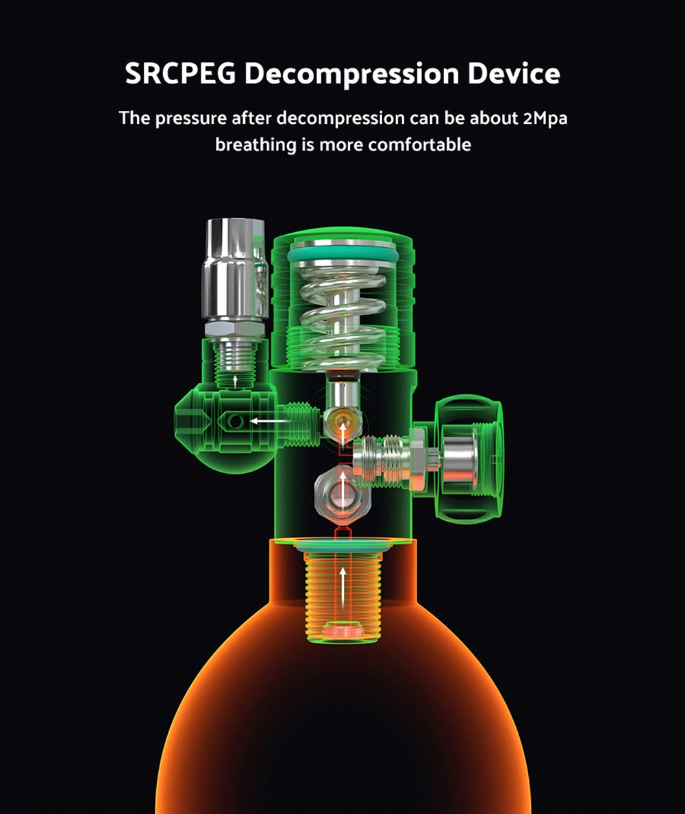 Potápěčská láhev SMACO S400 Pro 1L - černá
