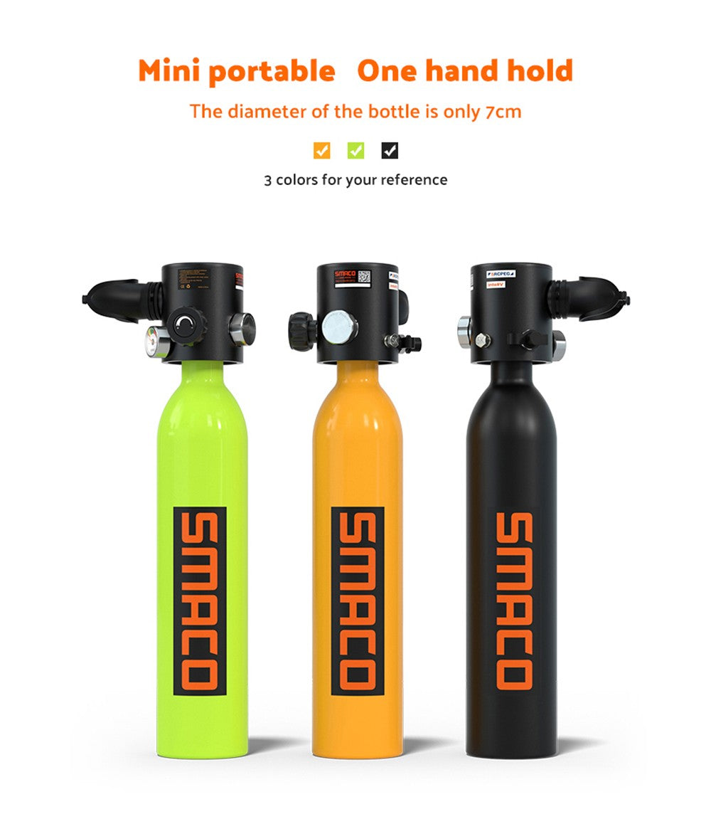 SMACO S500 0.7L Mini potápačská nádrž - čierna